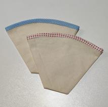 kit com 2 filtros de café reutilizável (tecido algodão cru)