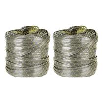 Kit Com 2 Fitilho Amarração Barbante Plástico Resistente Emave