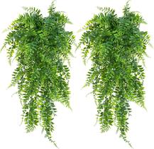 Kit Com 2 Folhagem de Samambaias Planta 65cm Artificiais