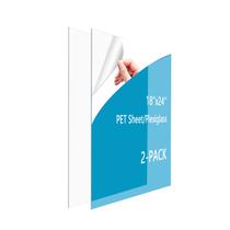 Kit com 2 folhas de PET transparentes 47 x 63 cm, espessura 0,8 mm
