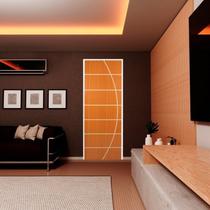 Kit com 2 Folhas de Porta Madeira Decorada 210x80cm Espessura 3,5cm Neblina Mgm Kit com 2 Folhas de Porta Madeira Decorada 210x80cm Espessura 3,5cm Neblina Mgm