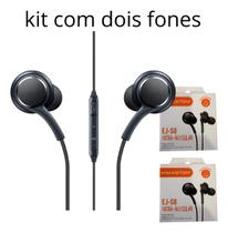 Kit Com 2 Fone De Ouvido Premium P2 Estéreo Com Microfone