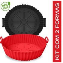 Kit Com 2 Forma Silicone Pra Fritadeira Air Fryer Microondas