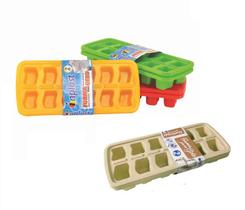 Kit com 2 Formas de Gelo Retangular de Plástico com 12 Cubos Cada Kit com 2 Formas de Gelo Retangular de Plástico com 12 Cubos Cada