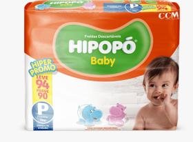 Kit com 2 Fralda Descartável Infantil Hipopo P