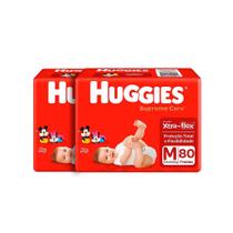 Kit com 2 Fraldas Huggies Supreme Care Hiper M 80 Unidades