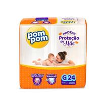 Kit com 2 fraldas pompom confort fit g