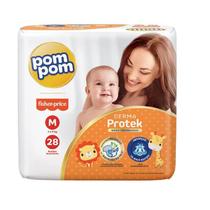 Kit com 2 fraldas pompom confort fit m