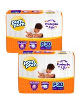 Kit Com 2 Fraldas Pompom Dermaprotek Atacado Barato Kit Com 2 Fraldas Pompom Dermaprotek Atacado Barato