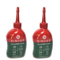 Kit Com 2 Frasco De Óleo Singer 100ml Lubrificante Para Maquina Costura Kit Com 2 Frasco De Óleo Singer 100ml Lubrificante Para Maquina Costura
