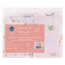 Kit com 2 Fronhas Bebê Animais Branco - Baby Joy