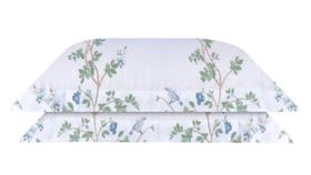 Kit Com 2 Fronhas Coleção Malai Blue Sultan Cetim Percal 300 Fios Kit Com 2 Fronhas Coleção Malai Blue Sultan Cetim Percal 300 Fios