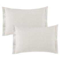 Kit com 2 Fronhas Slim Porcelana 50x70cm 3 Abas Tecido Macio e Durável Bom Sono