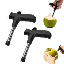 Kit com 2 Fura Coco Furador Perfurador Manual Abridor Manual em Aço Inox