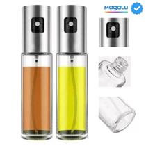 Kit Com 2 Galheteiro Spray Azeite Pulverizador Vinagre Óleo Cozinha 100ml Vidro