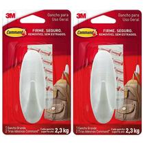 Kit com 2 Gancho Adesivo Command Grande ATE 2,3KG 3M
