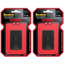 Kit com 2 Gancho Grande SCOTCH 3KG Preto Kit com 2 Gancho Grande SCOTCH 3KG Preto