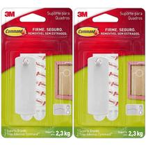 Kit com 2 Gancho para Quadros Command Branco Grande ATE 2,3KG 3M