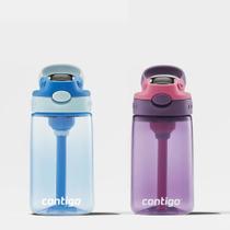 Kit com 2 Garrafas Gizmo Flip Kids AUTOSPOUT Azul e Rosa Roxo Contigo 414ml