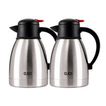 Kit com 2 Garrafas Térmicas 1L Inox Class Home Café