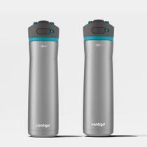 Kit com 2 Garrafas Térmicas Ashland Chill AUTOSPOUT Azul Contigo 709ml
