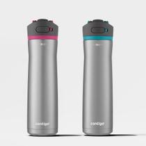 Kit com 2 Garrafas Térmicas Ashland Chill AUTOSPOUT Azul e Pitaia Contigo 709ml