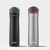 Kit com 2 Garrafas Térmicas Ashland Chill AUTOSPOUT Black e Pitaia Contigo 709ml