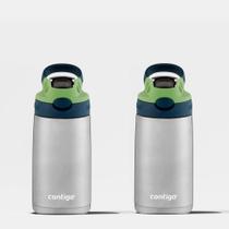 Kit com 2 Garrafas Térmicas AUTOSPOUT Kids Verde Inox Contigo 384ml Kit com 2 Garrafas Térmicas AUTOSPOUT Kids Verde Inox Contigo 384ml