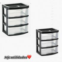 kIT com 2 gaveteiro de mesa transparente kIT com 2 gaveteiro de mesa transparente