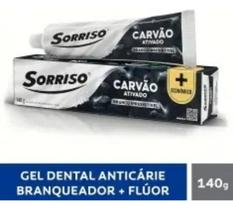Kit Com 2 - Gel Dental Carvão Ativado Sorriso 140g.