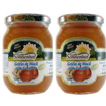 Kit com 2 Geleia Fina Artesanal Extra de Maçã com Gengibre 320g Fazenda Sonnenhof