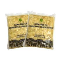 Kit Com 2 Gengibre Tradicional Fatiado Em Conserva 1Kg Cada