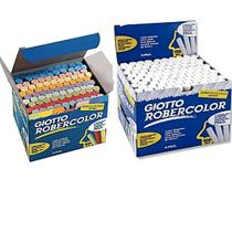 Kit com 2 Giz Escolar GIOTTO Branco c/ 100 Unds+Giz Escolar GIOTTO Colorido c/100 Unids