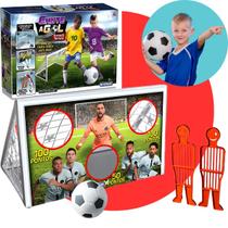 Kit Com 2 Gols De Futebol Bola E Bonecos Barreira Infantil ENVIO IMEDIATO