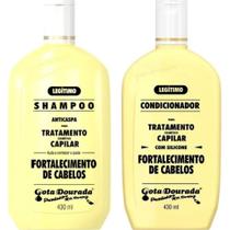 Kit Com 2 Gota Dourada Fortalecedor De cabelos Shampoo e Condicionador 430ml