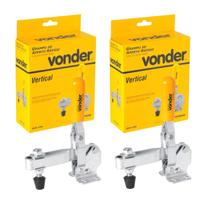 Kit Com 2 Grampos De Aperto Rápido GVV 220 Vertical Vonder Em Aço Carbono Zincado Prático e Excelente Qualidade Kit Com 2 Grampos De Aperto Rápido GVV 220 Vertical Vonder Em Aço Carbono Zincado Prático e Excelente Qualidade