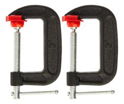Kit Com 2 Grampos Tipo C 3" Polegadas Para Marceneiro 75x50x150mm