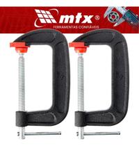 Kit Com 2 Grampos Tipo C 4 Polegadas Para Marceneiro 100x100x190mm