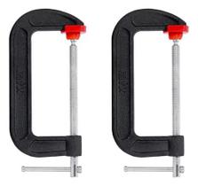 Kit Com 2 Grampos Tipo C 4 Polegadas Para Marceneiro 150 X 150 X 250MM