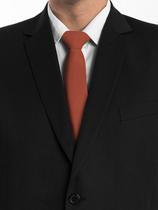 Kit com 2 gravatas terracota tecido oxford slim Kit com 2 gravatas terracota tecido oxford slim