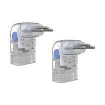 Kit com 2 iClamper Pocket Fit 3p 10a com tecnologia LCF - Protetor de Surtos DPS - Transparente