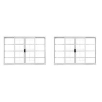 Kit com 2 Janelas de Aço de Correr 100x150cm 4 Folhas com Grade Minas Sul MGM Branco Kit com 2 Janelas de Aço de Correr 100x150cm 4 Folhas com Grade Minas Sul MGM Branco