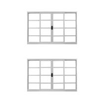 Kit com 2 Janelas de Aço de Correr 100x150cm 4 Folhas Minas Sul Mgm Kit com 2 Janelas de Aço de Correr 100x150cm 4 Folhas Minas Sul Mgm