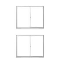 Kit com 2 Janelas de Alumínio de Correr 100x100cm Vidro Liso Linha Soft Mgm