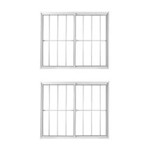 Kit com 2 Janelas de Alumínio de Correr 100x150cm 2 Folhas com Grade e Vidro Liso Linha Soft Mgm Kit com 2 Janelas de Alumínio de Correr 100x150cm 2 Folhas com Grade e Vidro Liso Linha Soft Mgm