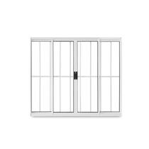 Kit com 2 Janelas de Correr Abertura Central Exclusiva 4 Folhas Grade Vidro Liso 100x120cm Kit com 2 Janelas de Correr Abertura Central Exclusiva 4 Folhas Grade Vidro Liso 100x120cm