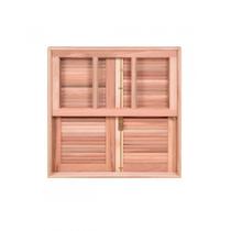 Kit com 2 Janelas Guilhotina com Ferragem Je821 Esel 100x100x12cm Kit com 2 Janelas Guilhotina com Ferragem Je821 Esel 100x100x12cm