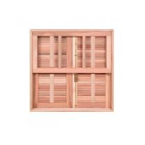 Kit com 2 Janelas Guilhotina com Ferragem Je821 Esel 100x120x12cm