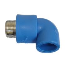 Kit com 2 Joelhos Macho PPR Azul para Ar Comprimido 20 mm x 1/2" - TOPFUSION