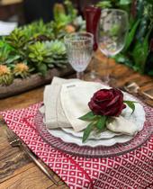 Kit com 2 jogos americano mini losango vermelho